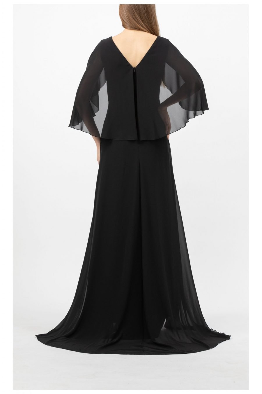 v-neck - Column Evening Dress - Image 4