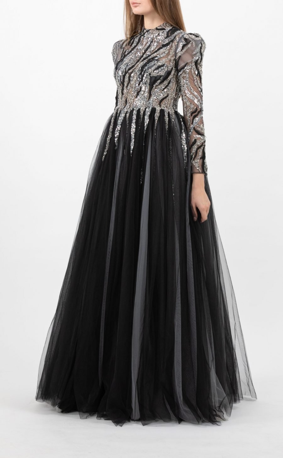 High Neck - A-Line - Gown Dress - Image 2