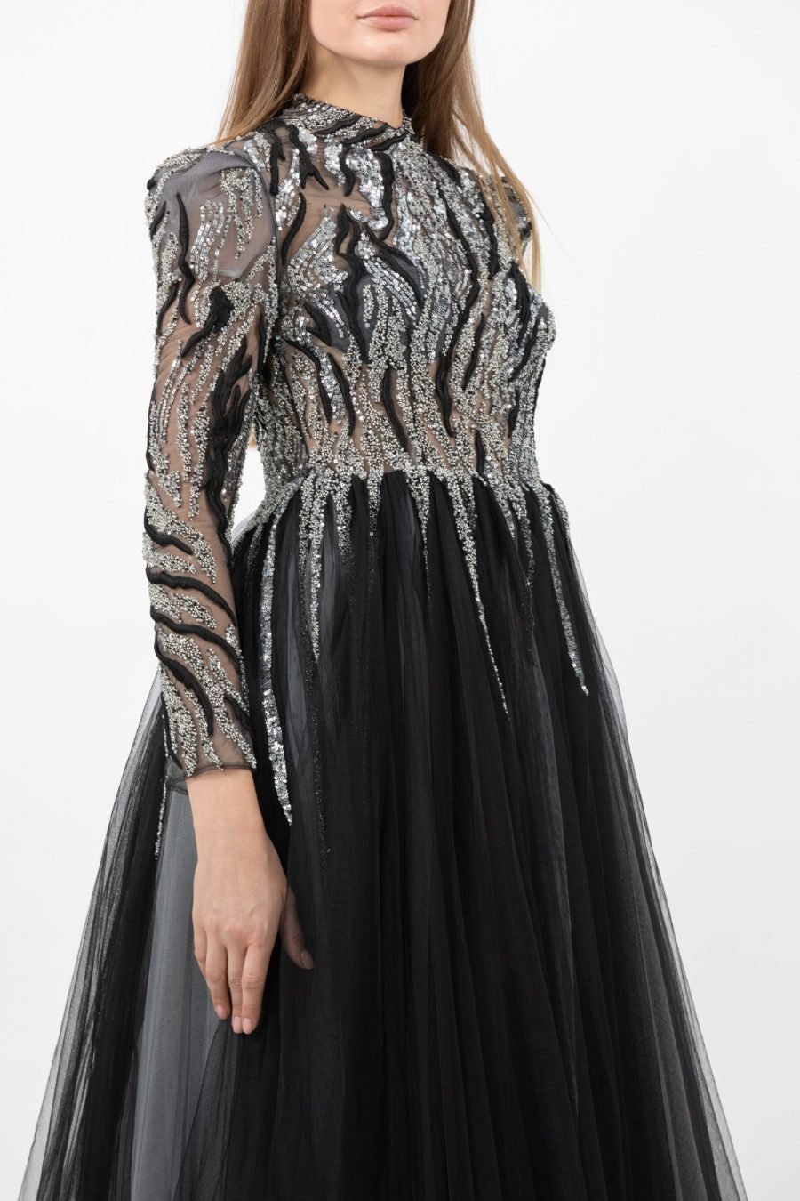 High Neck - A-Line - Gown Dress - Image 3