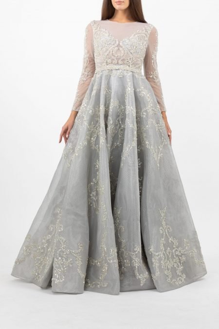 Boat Neck -Princess -  Gown Dress