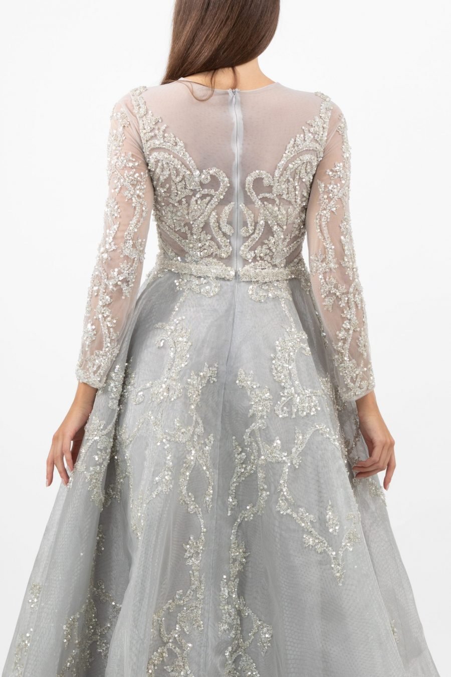 Boat Neck -Princess -  Gown Dress - Image 4
