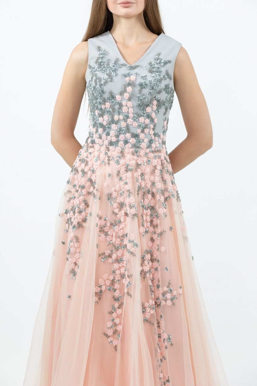 V-Neck Evening Dress - Image 15