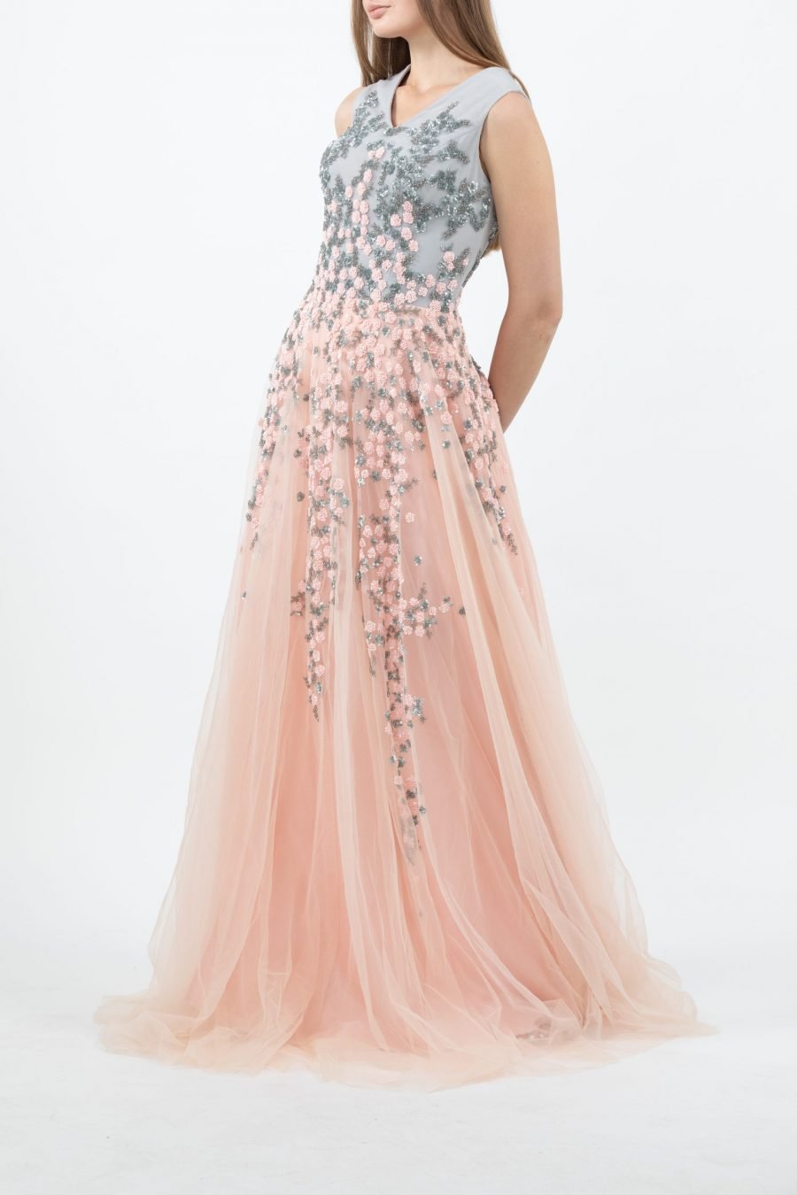 V-Neck Evening Dress - Image 16