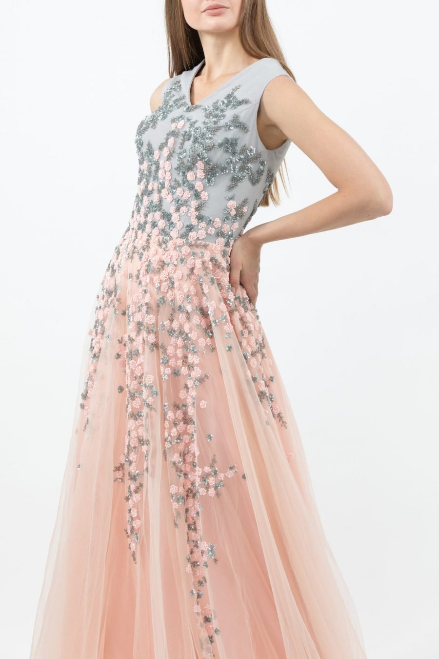 V-Neck Evening Dress - Image 17