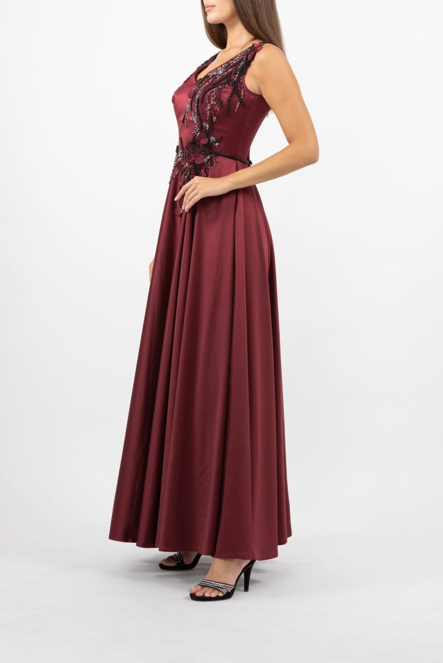V-Neck - A-Line Gown Dress - Image 2