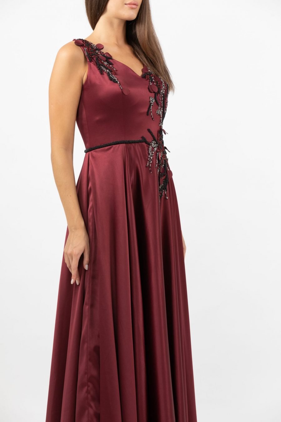 V-Neck - A-Line Gown Dress - Image 3