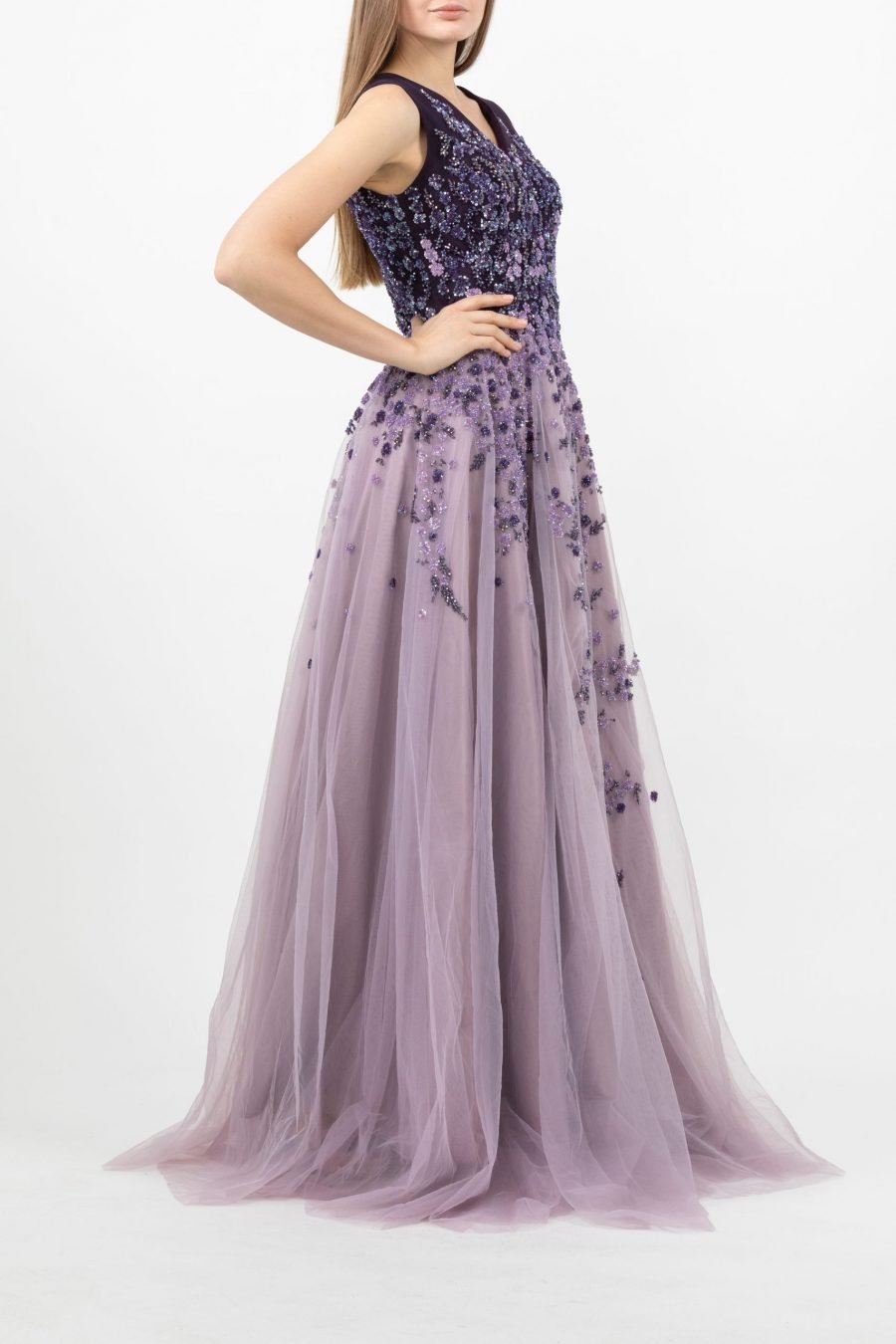 V-Neck Evening Dress - Image 5