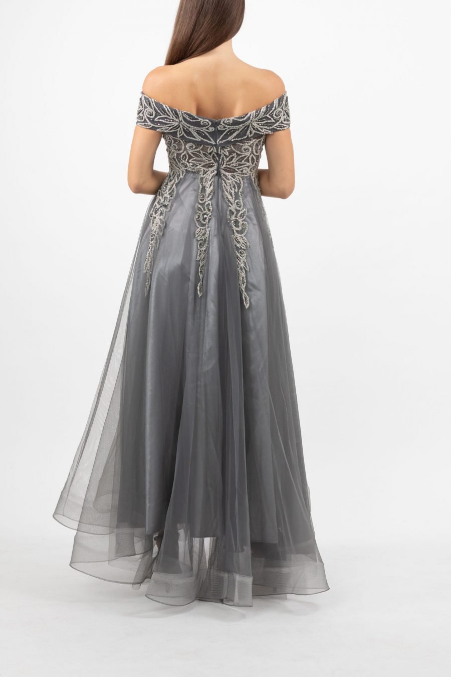 OFF-Shoulder A-Line Gown Dress Evening Dress - Image 4