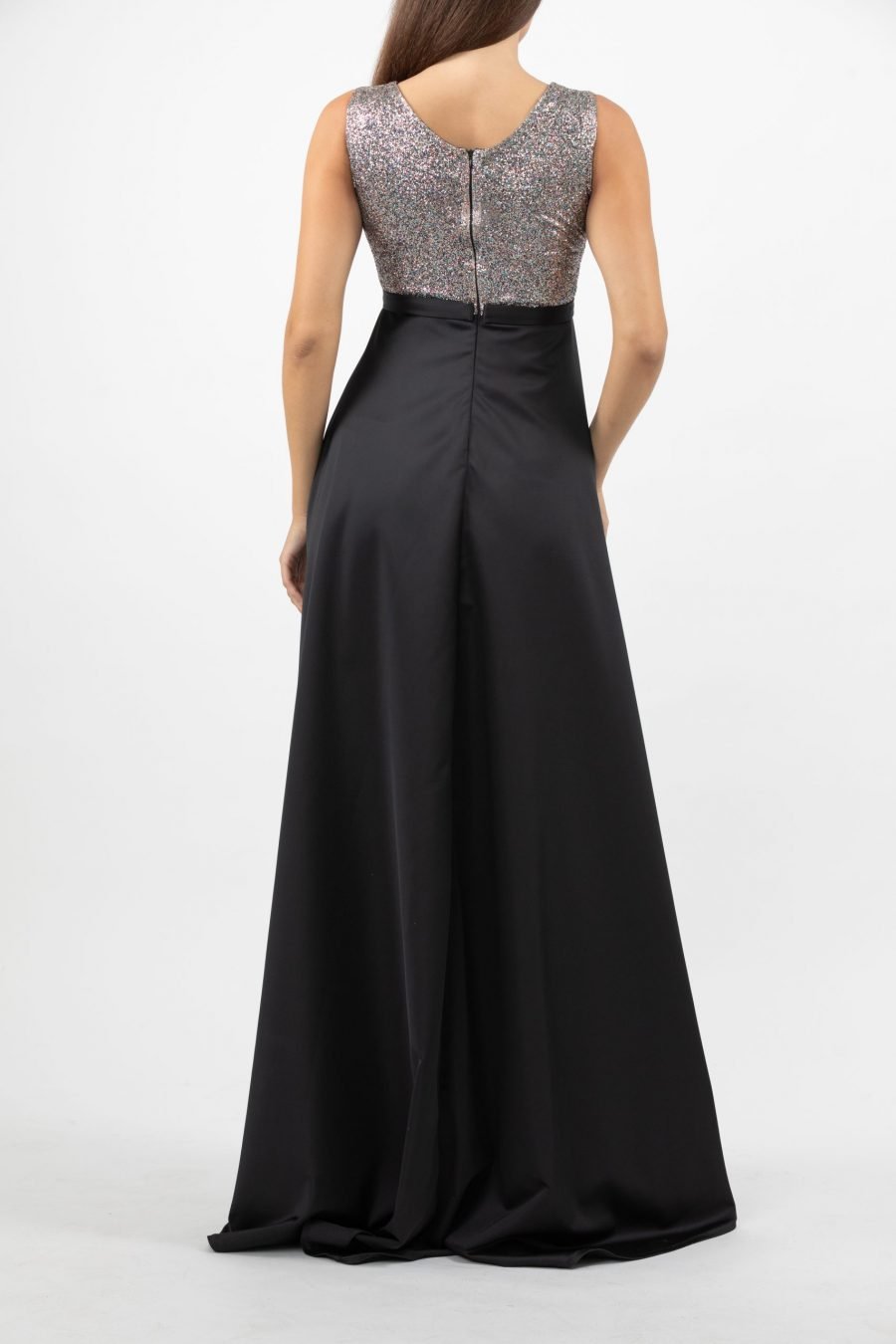 Boat Neck - A-Line Evening Dress - Image 4