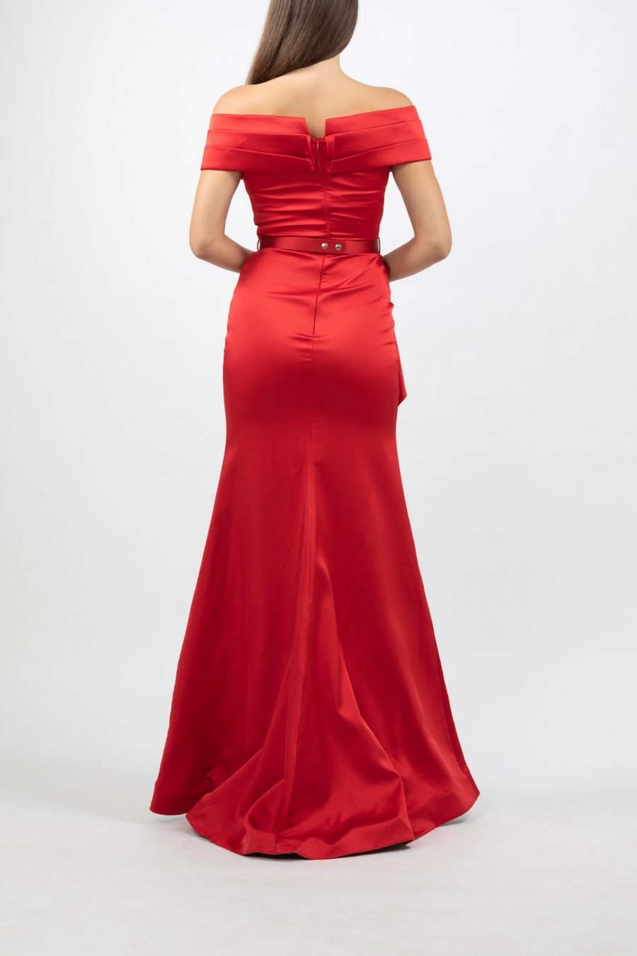 OFF-Shoulder - High Knee Evening Dress - Image 8