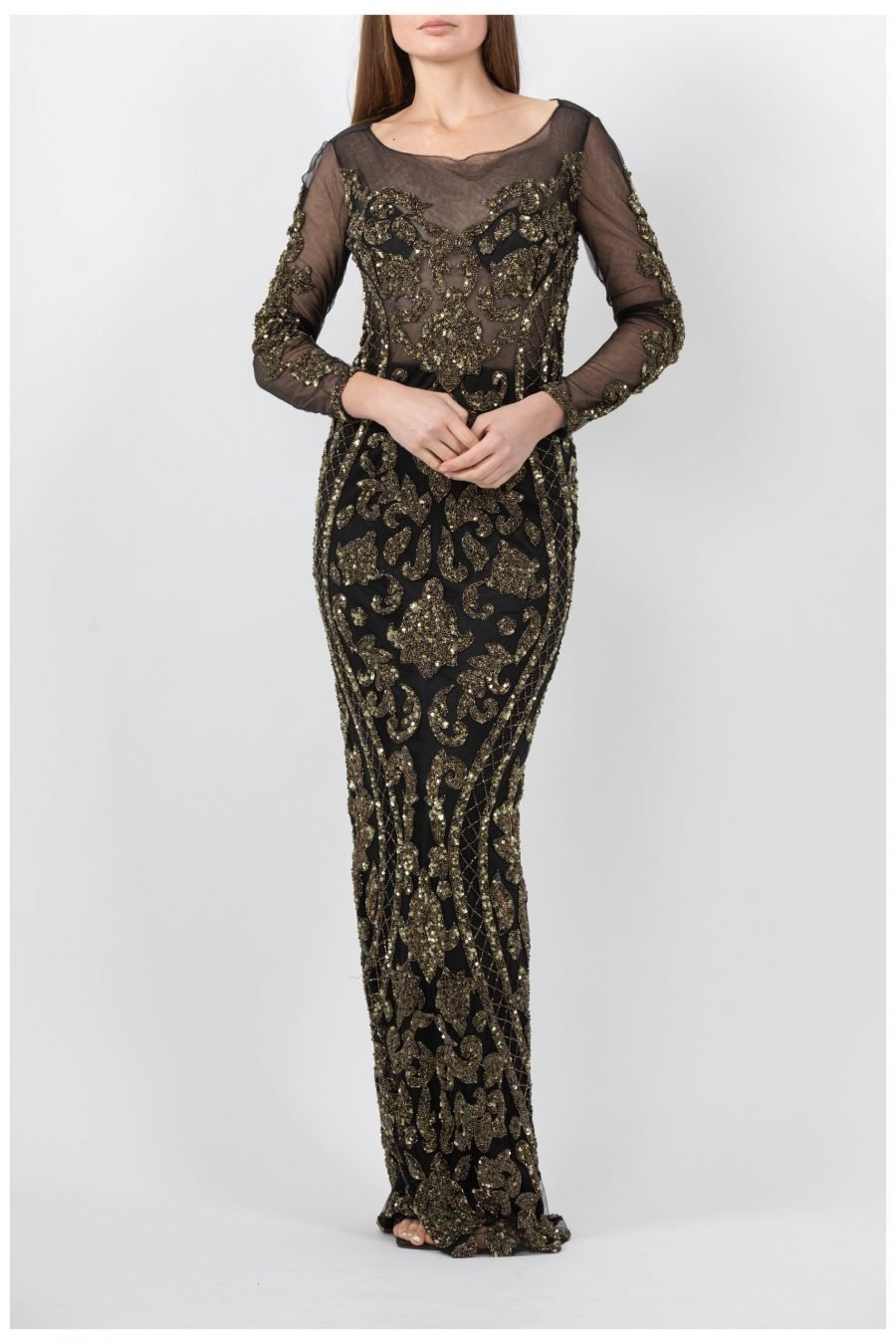 Boat Neck - Slip Dress Evening Dress - Image 4