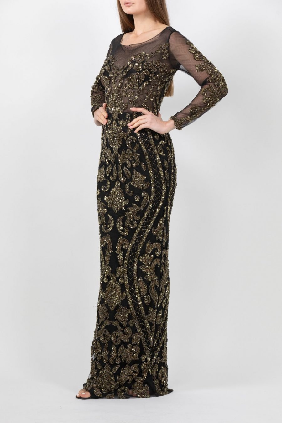 Boat Neck - Slip Dress Evening Dress - Image 2