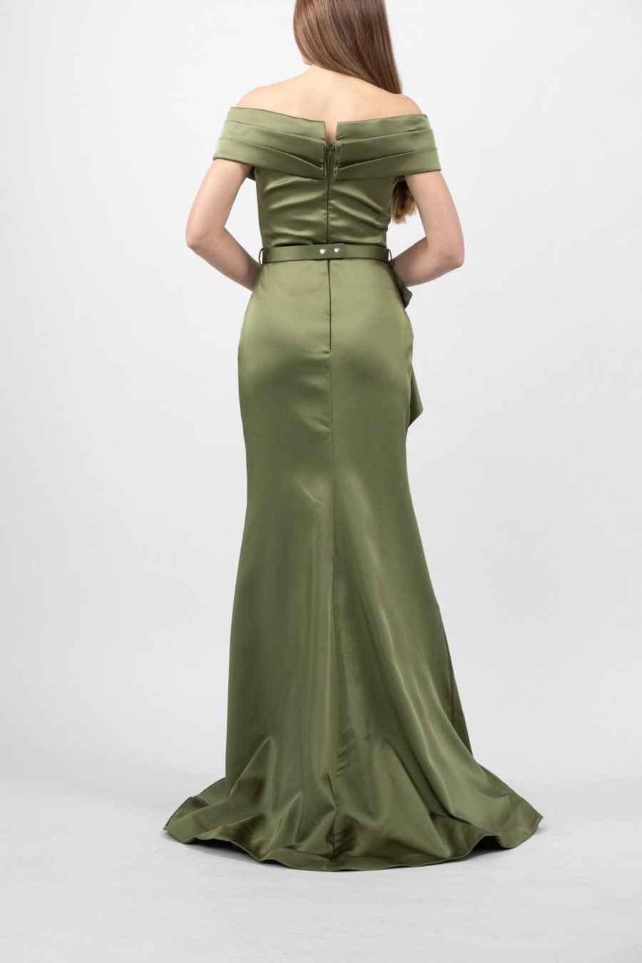 OFF-Shoulder - High Knee Evening Dress - Image 4