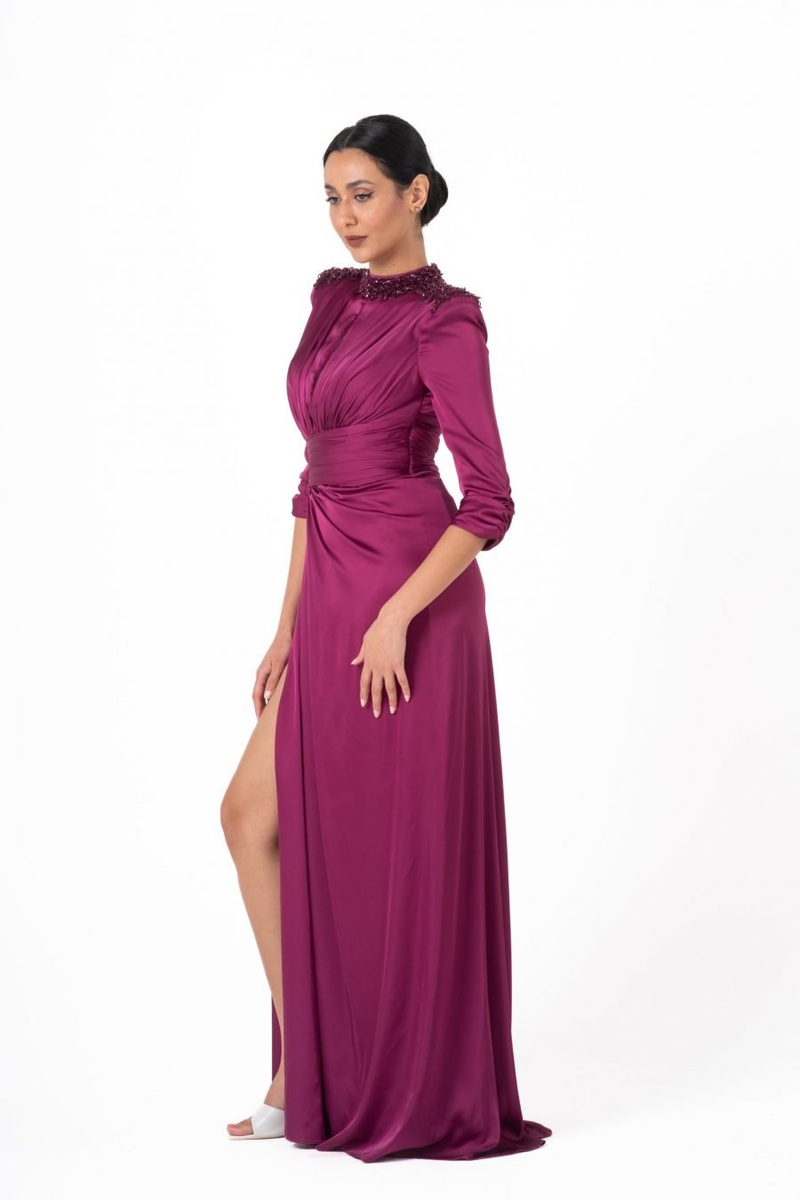 Jewel High Knee Evening Dress - Image 19