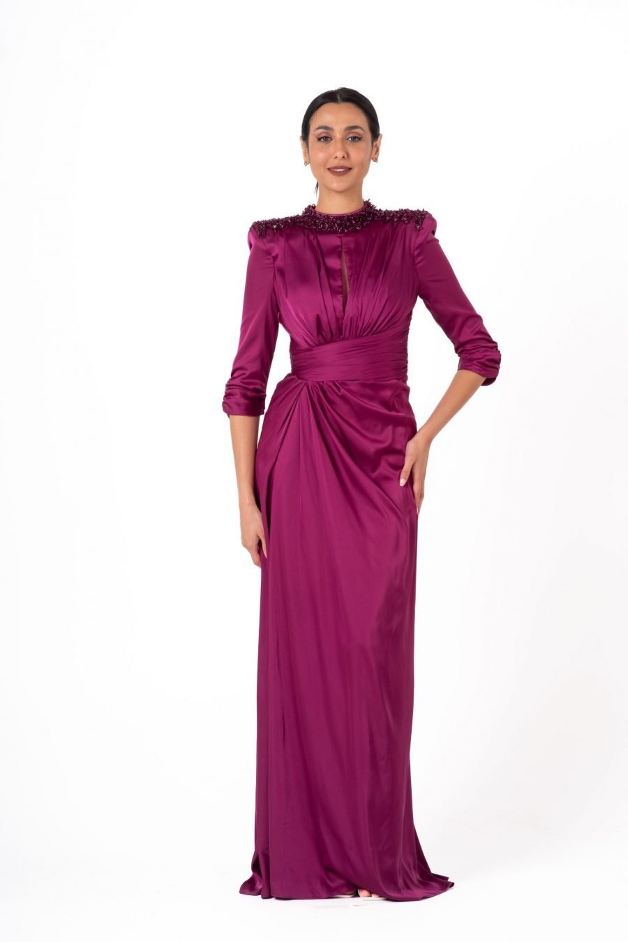 Jewel High Knee Evening Dress - Image 17