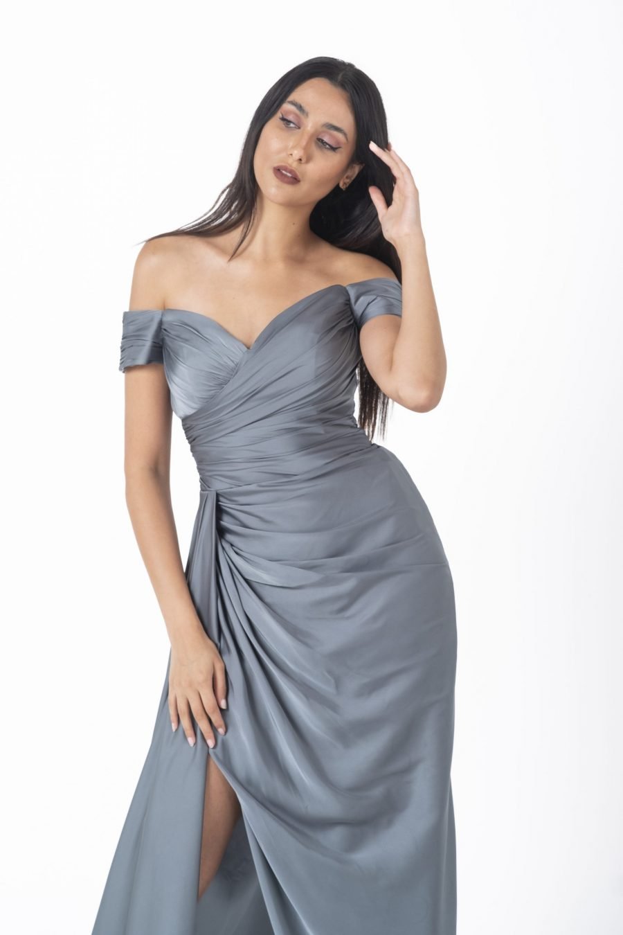 Off-Shoulder High Knee Evening Dress - Image 12