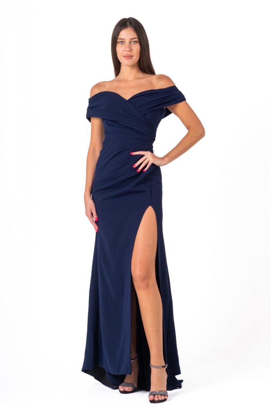Off-Shoulder High Knee Evening Dress - Image 6