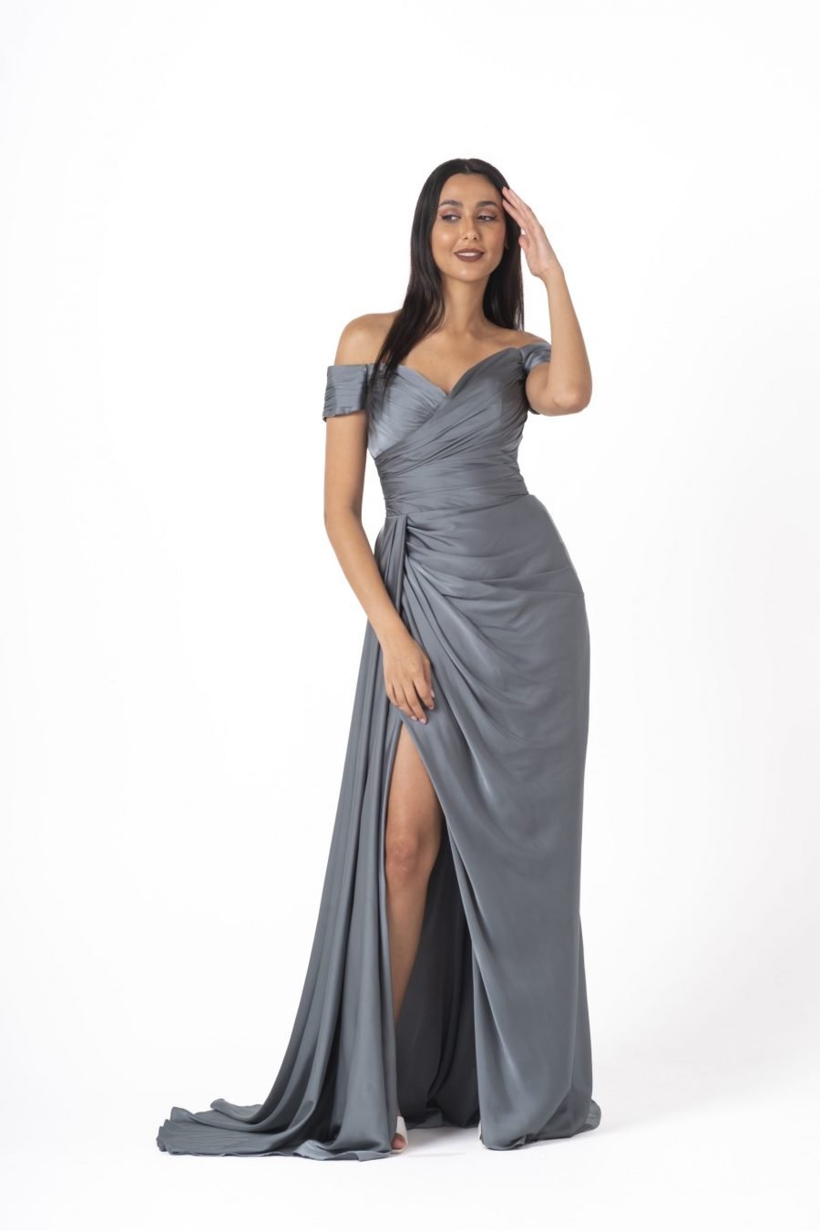 Off-Shoulder High Knee Evening Dress - Image 9