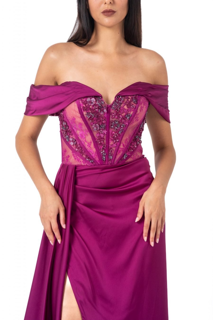 Off-Shoulder High Knee Evening Dress - Image 6