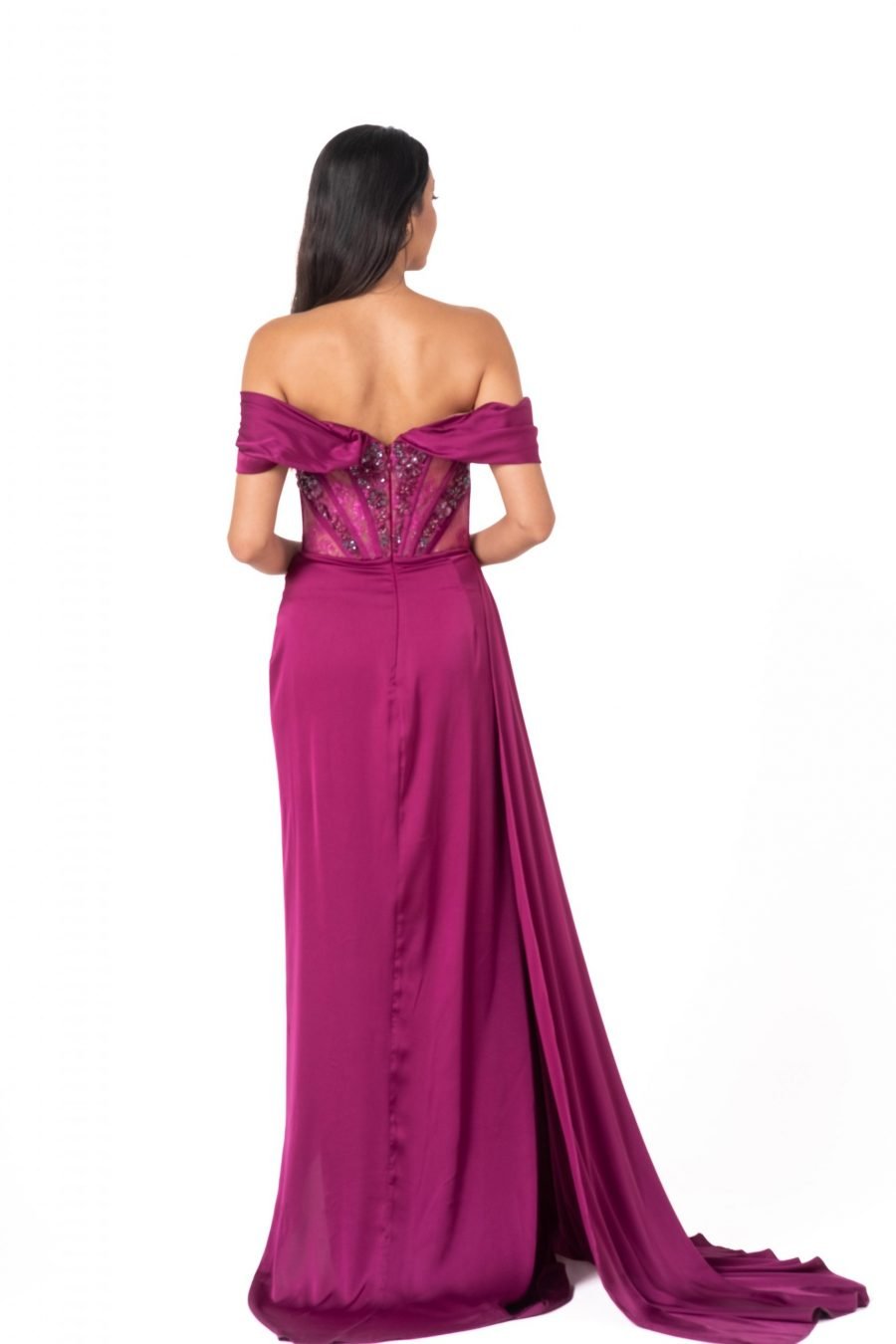 Off-Shoulder High Knee Evening Dress - Image 8