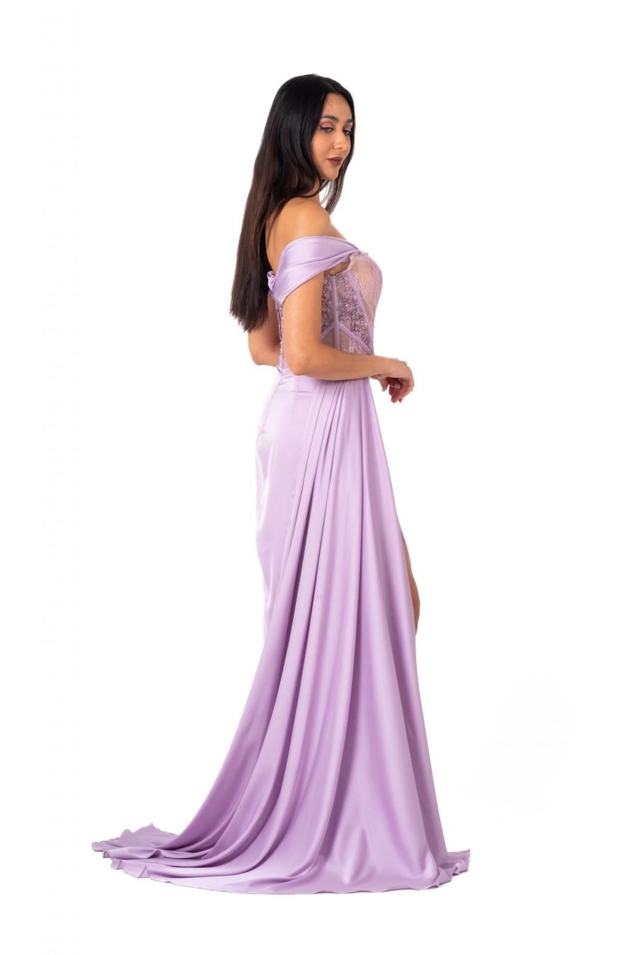 Off-Shoulder High Knee Evening Dress - Image 4