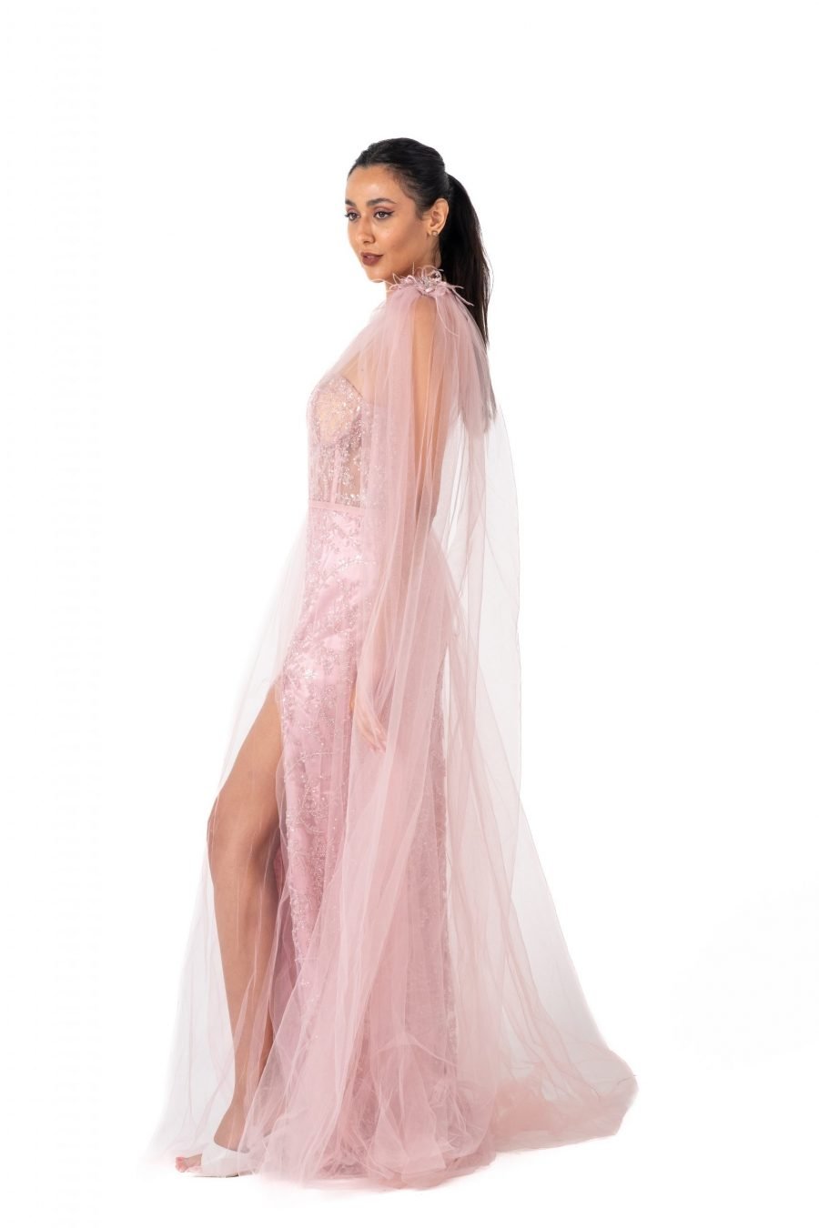 Semi-Sweetheart High Knee Evening Dres - Image 2