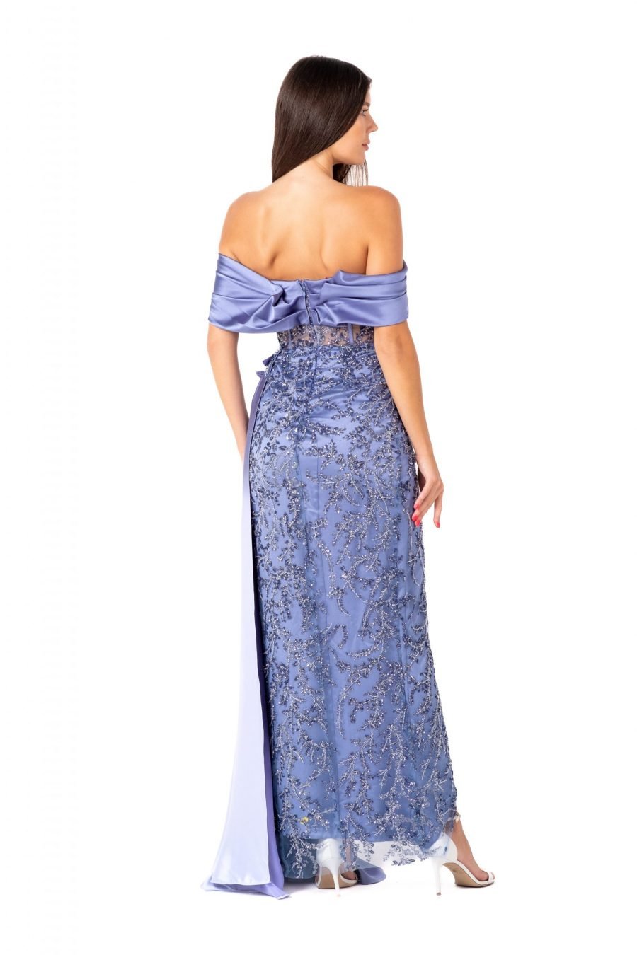Off-Shoulder High Knee Evening Dress - Image 4