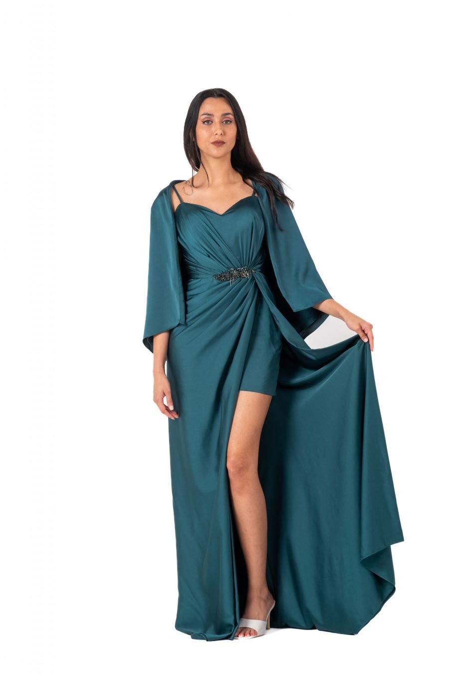 Halter Strap  High Knee Evening Dres