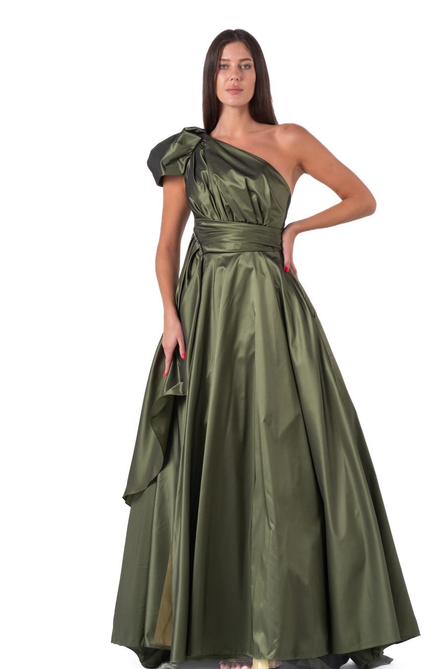 Asymmetric High Knee Princess Evening Dress - Image 6