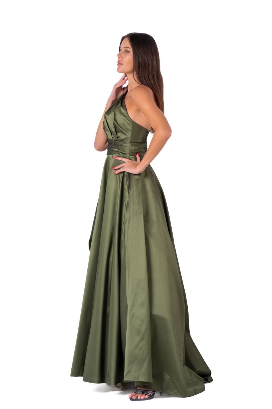Asymmetric High Knee Princess Evening Dress - Image 8