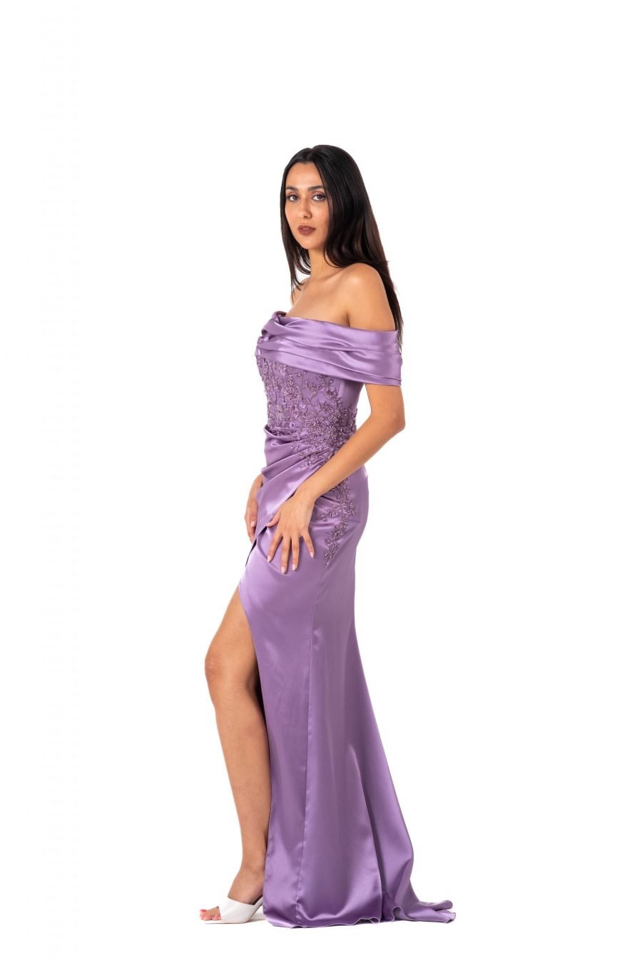 Off-Shoulder High Knee Evening Dress - Image 6