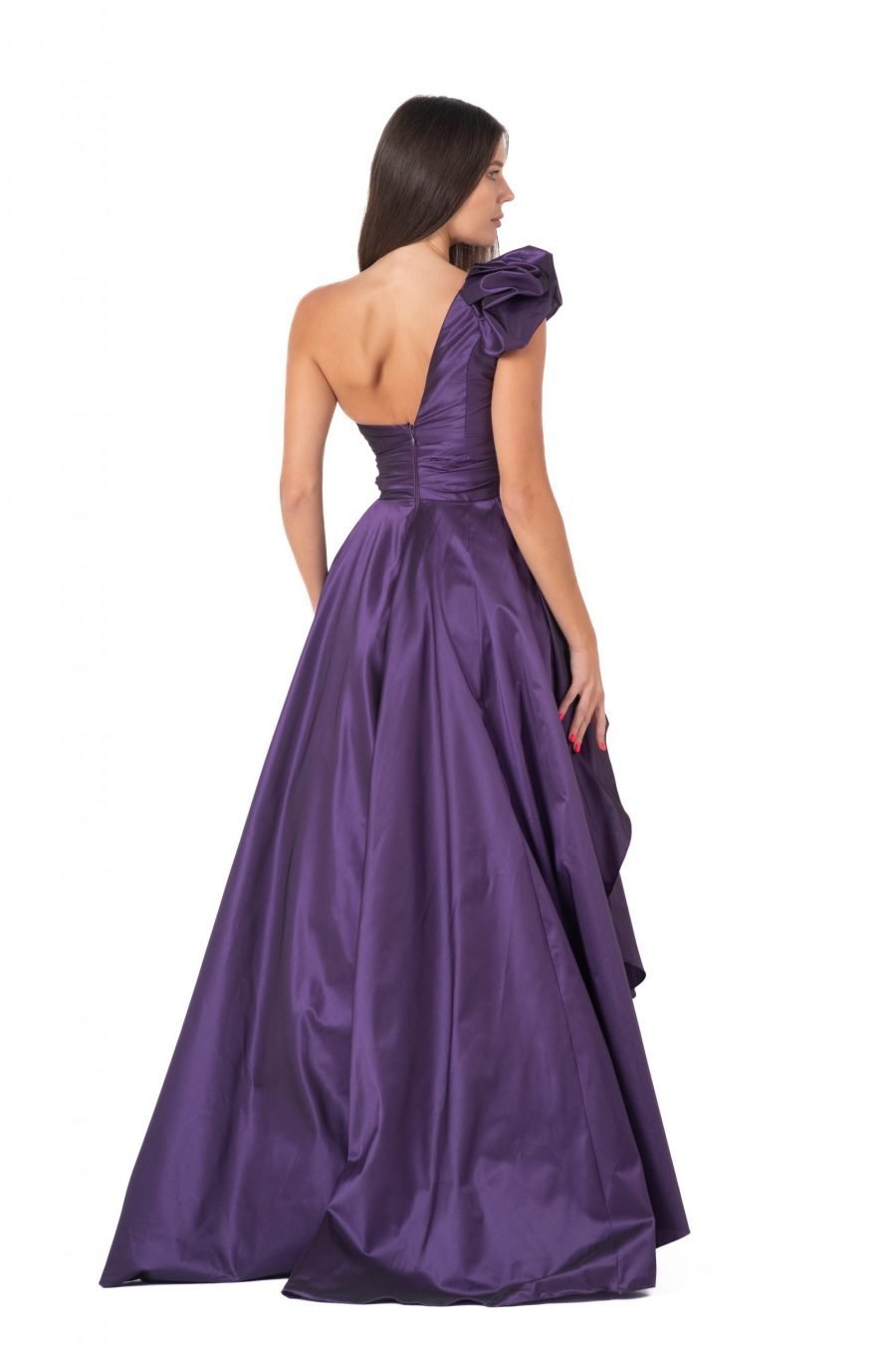 Asymmetric High Knee Princess Evening Dress - Image 5