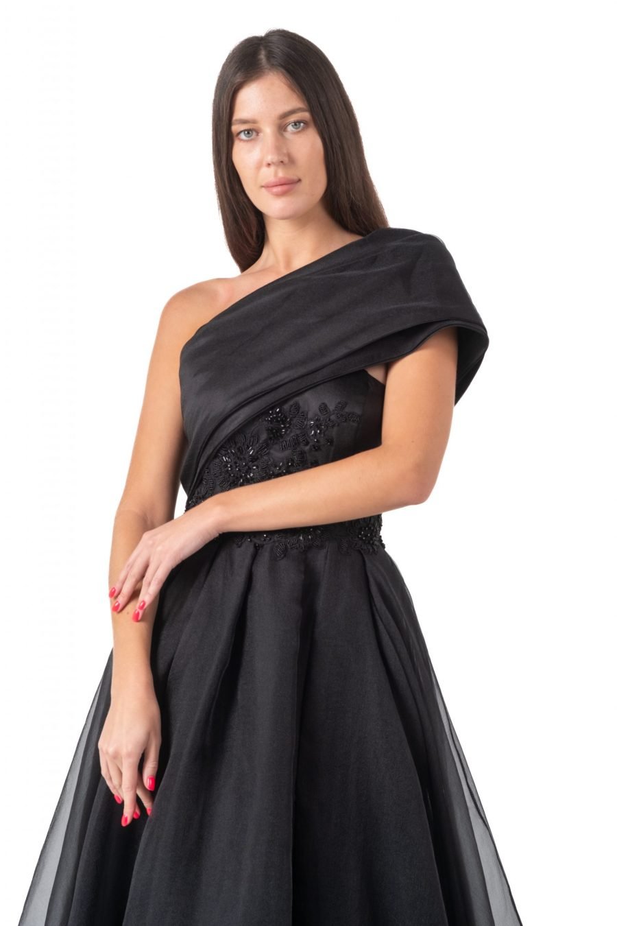 Asymmetric High Knee Princess Evening Dress - Image 9