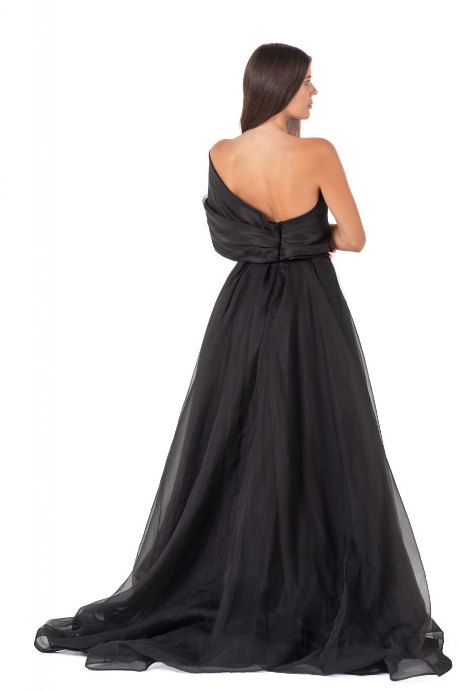 Asymmetric High Knee Princess Evening Dress - Image 12