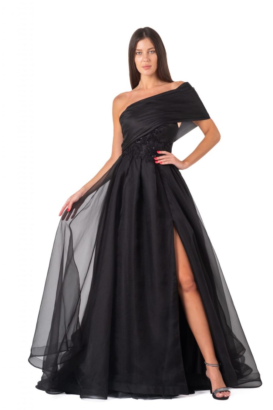 Asymmetric High Knee Princess Evening Dress - Image 10