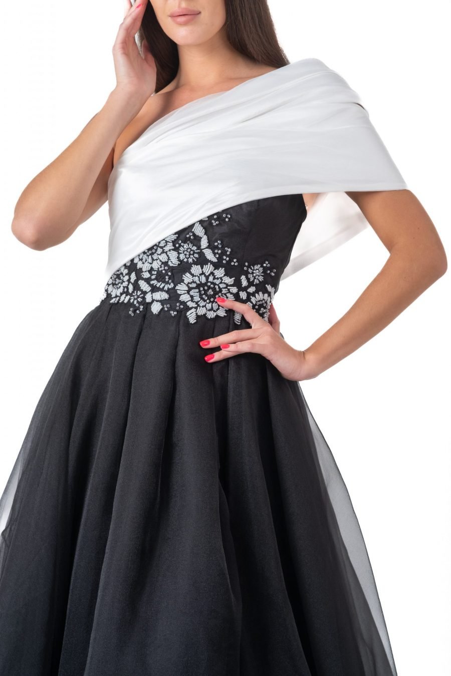 Asymmetric High Knee Princess Evening Dress - Image 2