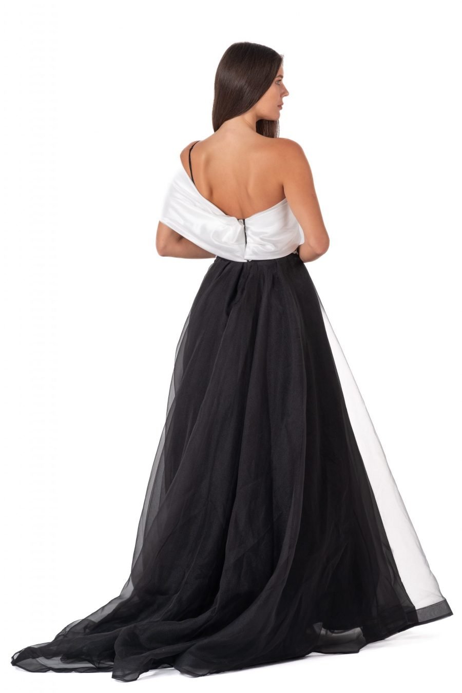 Asymmetric High Knee Princess Evening Dress - Image 4
