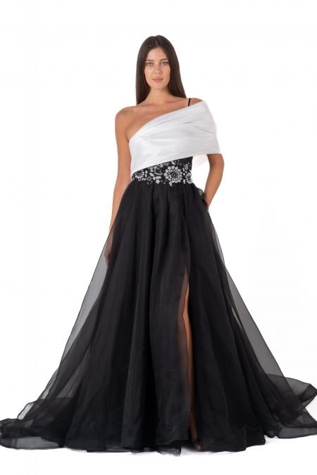 Asymmetric High Knee Princess Evening Dress