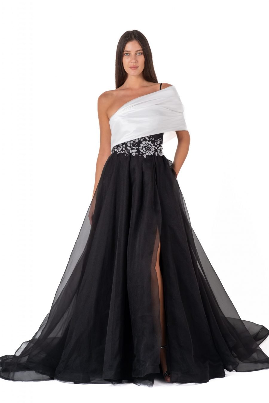 Asymmetric High Knee Princess Evening Dress
