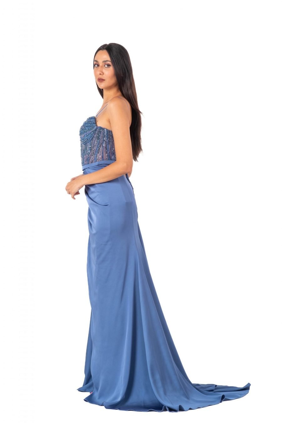 Sweetheart High Knee Evening Dres - Image 3