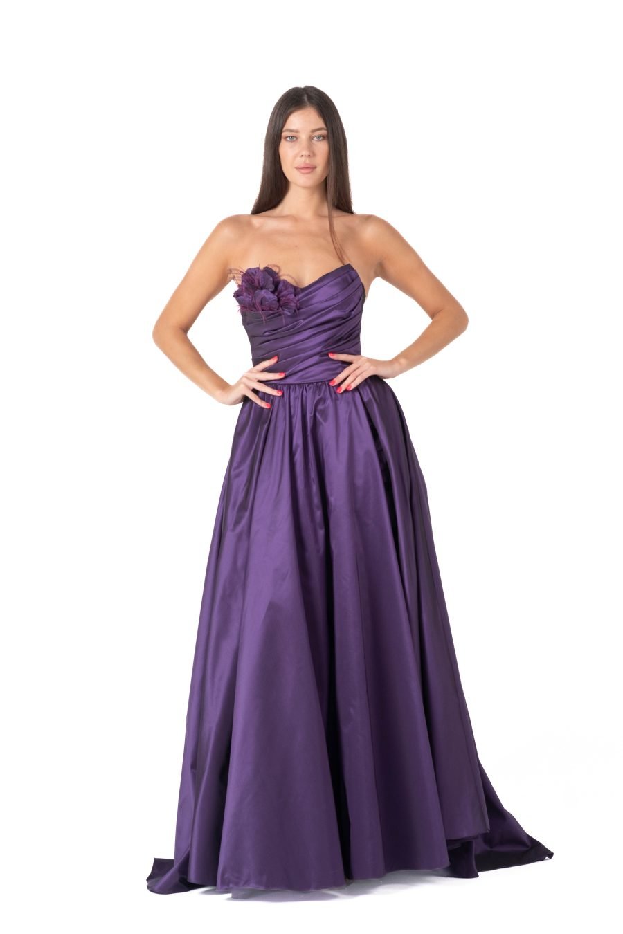 Semi-Sweetheart High Knee Evening Dress