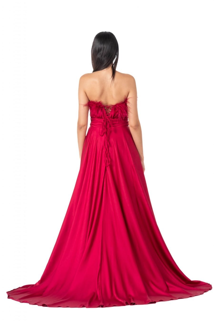 Straight Across High Knee Evening Dress - Image 4
