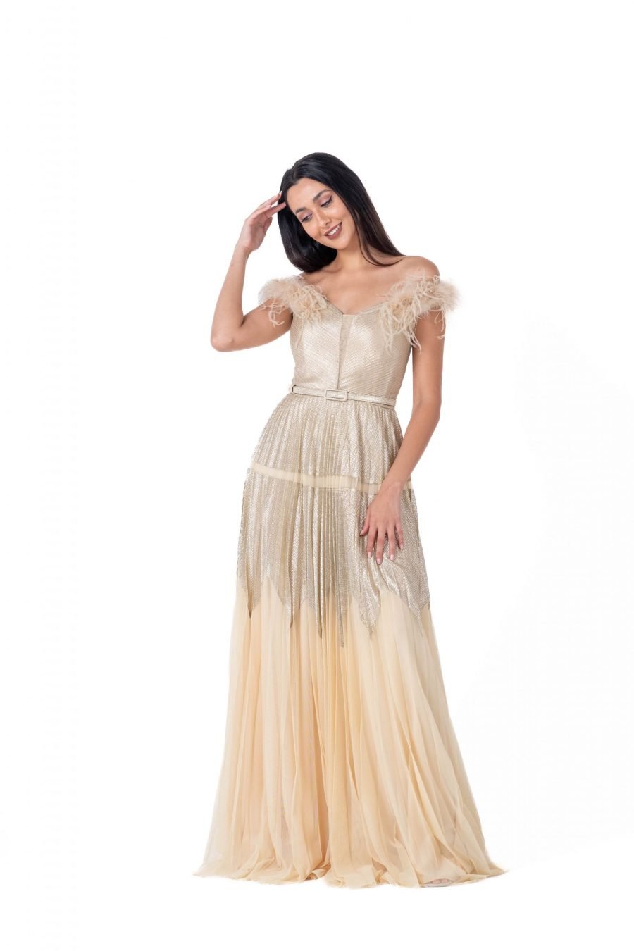 OFF-Shoulder Column Evening Dress - Image 5