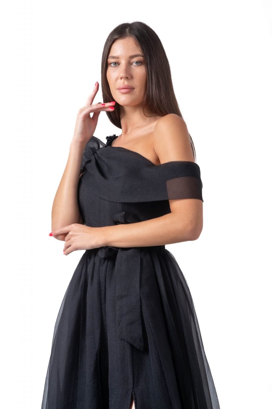 Off-Shoulder High Knee Evening Dress - Image 5