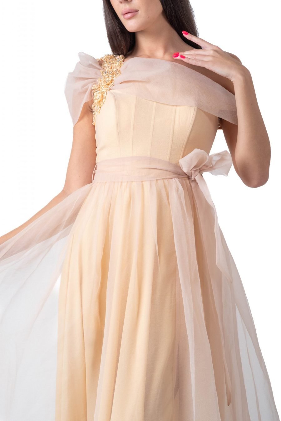 Off-Shoulder High Knee Evening Dress - Image 2