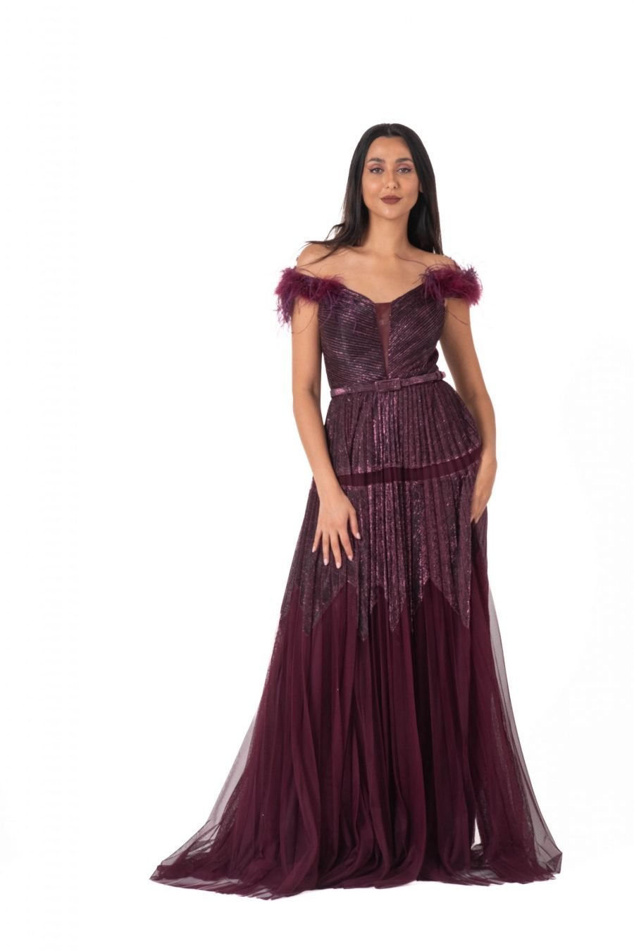 OFF-Shoulder Column Evening Dress - Image 17