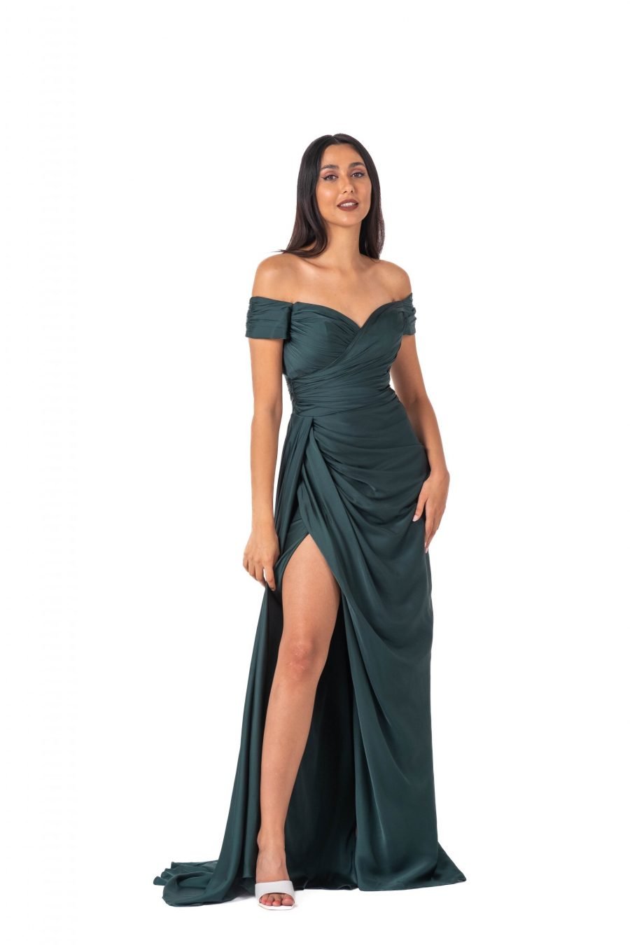 Off-Shoulder High Knee Evening Dress - Image 13