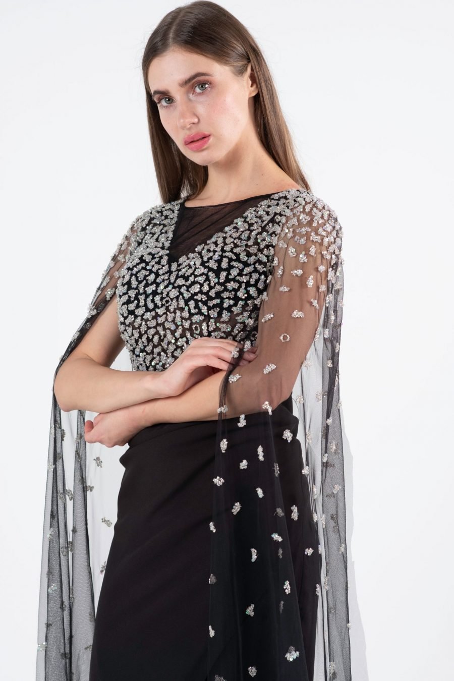 Boat Neck Below Knee Evening Dress - Image 10