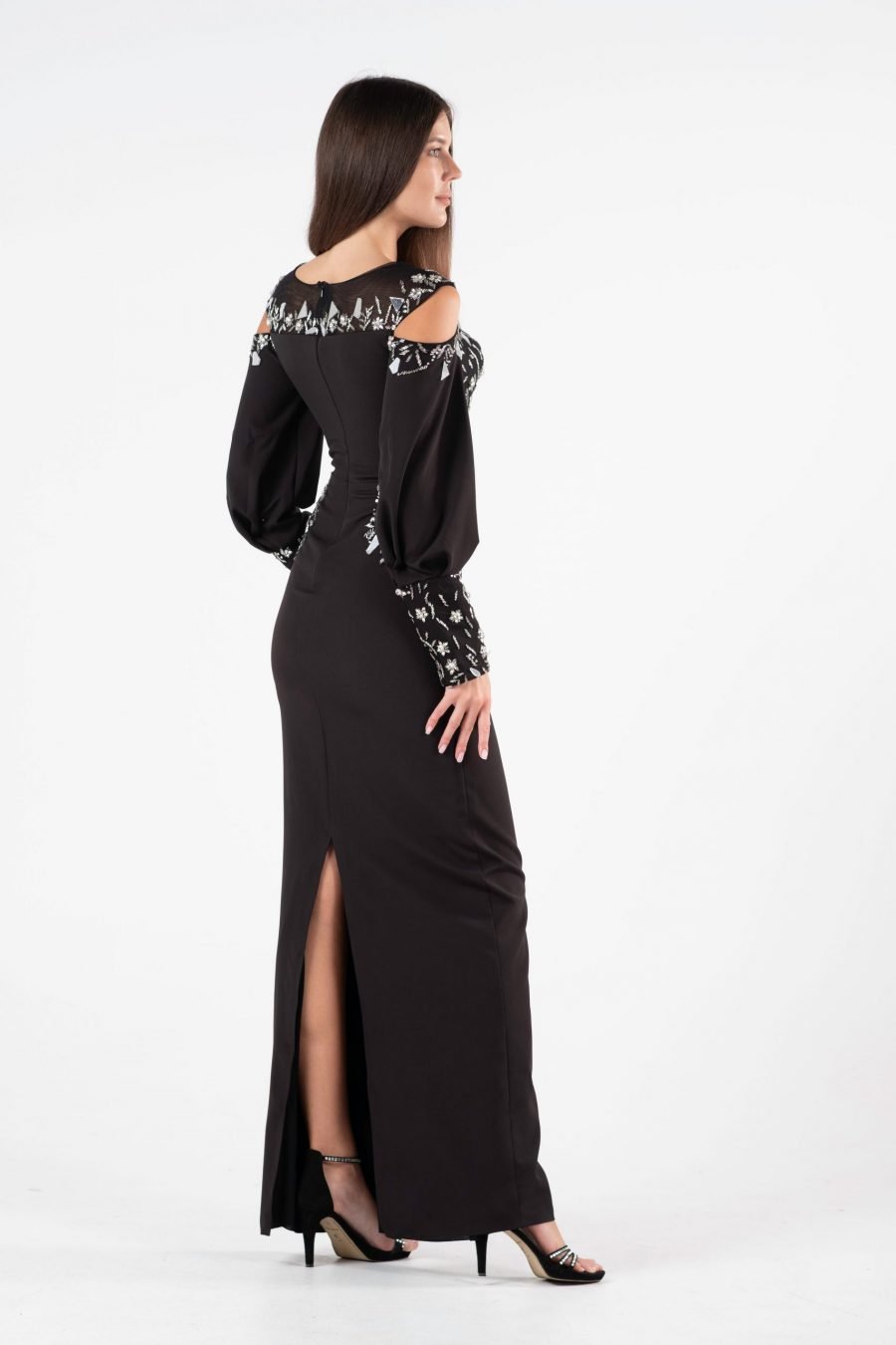 Boat Neck Slipdress Evening Dress - Image 2