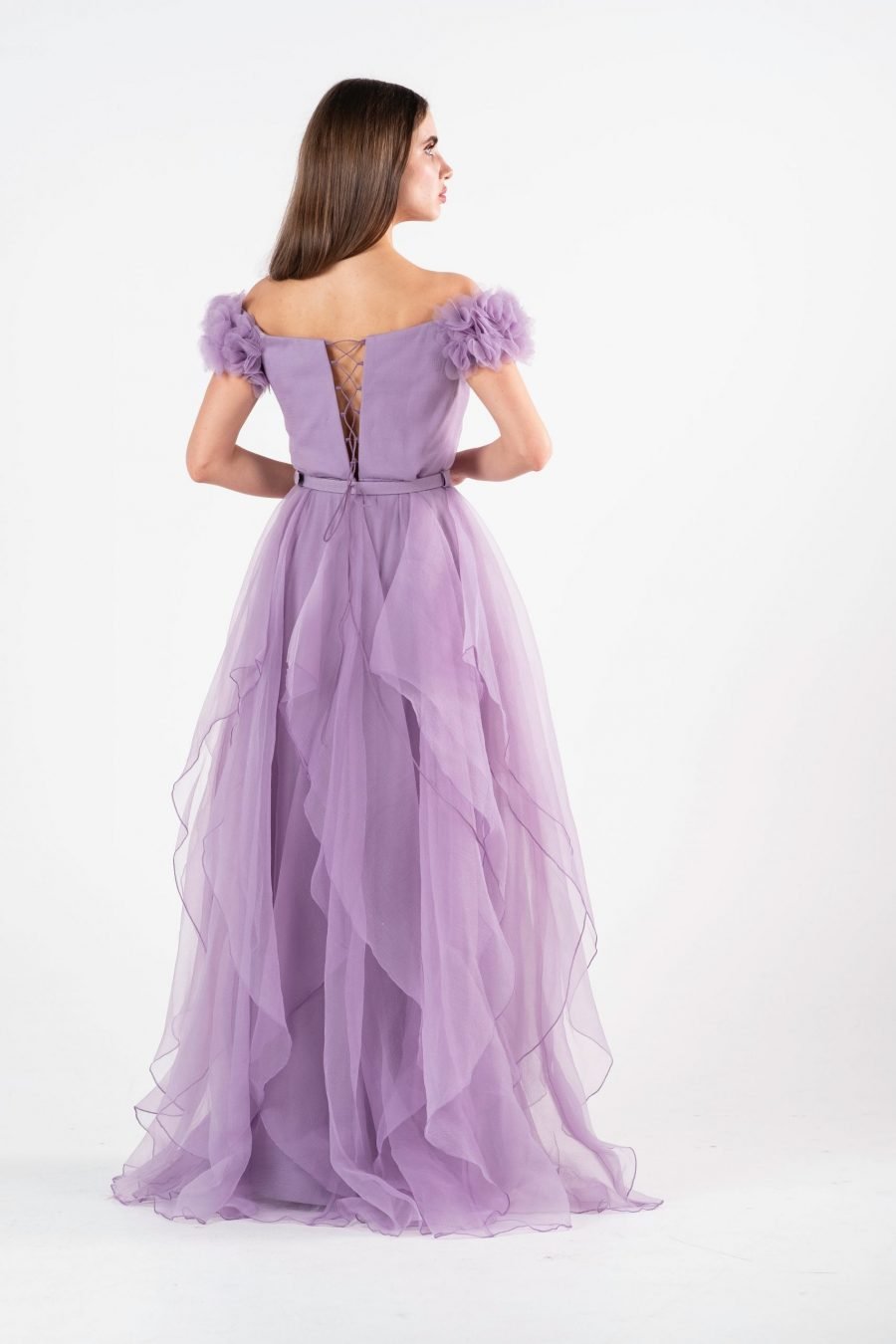 Off-Shoulder Princess Evening Dress - Image 5